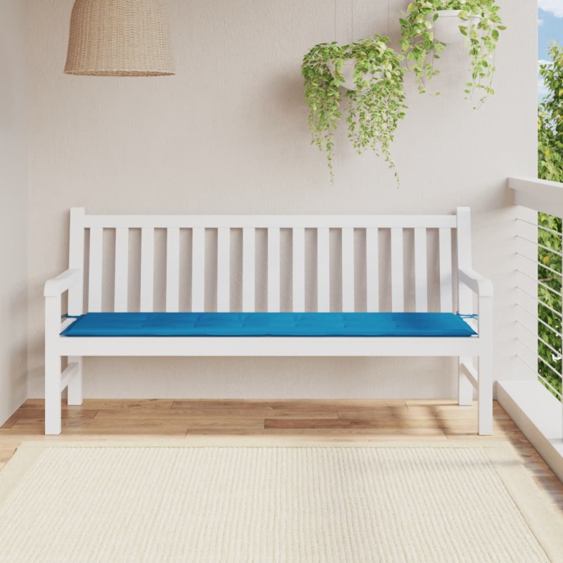 Almofadão p/ banco de jardim 180x50x3 cm tecido oxford azul-Almofadas para poltronas e sofás-Home Retail