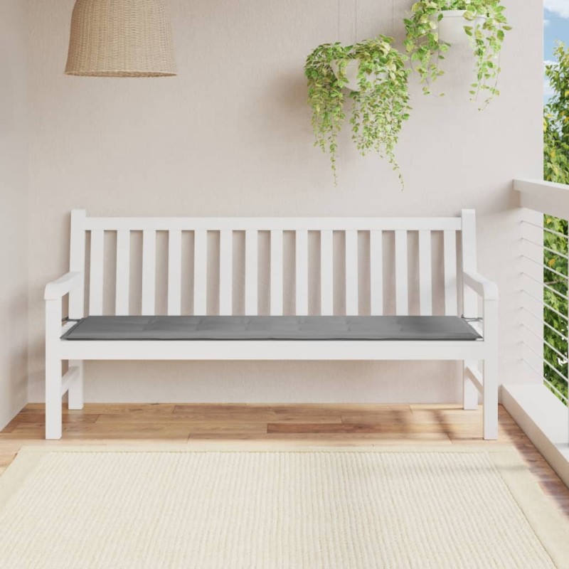 Almofadão p/ banco jardim 180x50x3 cm tecido oxford cinza-Almofadas para poltronas e sofás-Home Retail