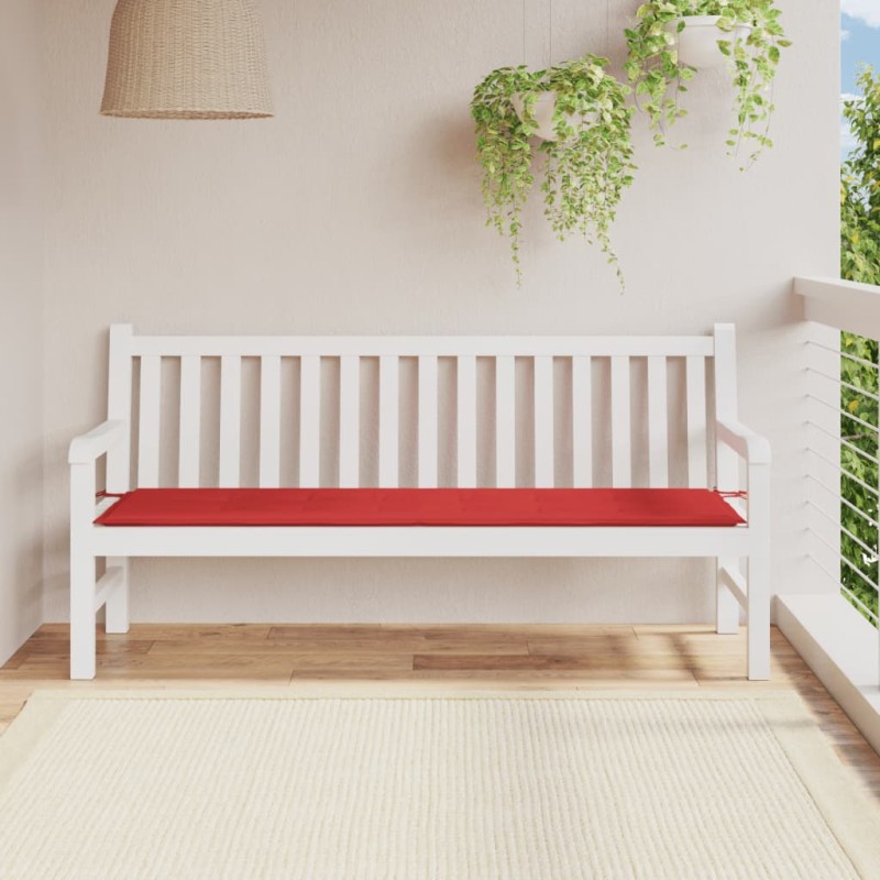 Almofadão p/ banco de jardim 180x50x3 cm tecido oxford vermelho-Almofadas para poltronas e sofás-Home Retail