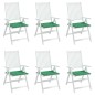 Almofadões p/ cadeiras jardim 6pcs 40x40x3 cm oxford verde