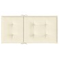 Almofadões lombares p/ cadeiras de jardim 4pcs oxford creme