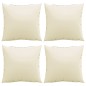 Almofadas decorativas 4 pcs 60x60 cm tecido creme