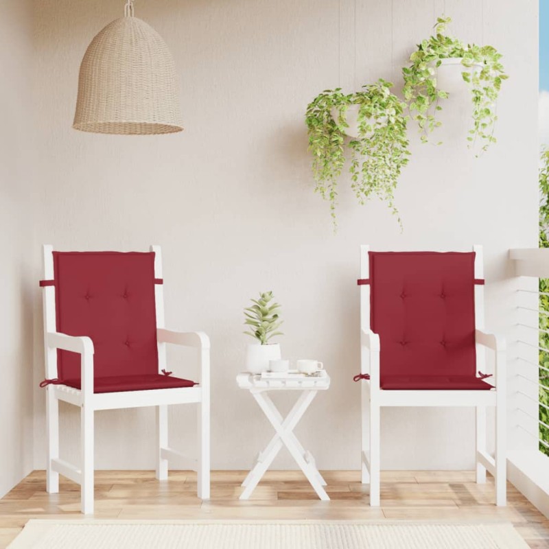 Almofadões lombares cadeiras jardim 2pcs oxford vermelho tinto-Almofadas para poltronas e sofás-Home Retail