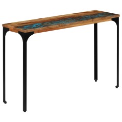 Mesa consola 120x35x76 cm madeira recuperada maciça