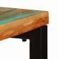 Mesa consola 120x35x76 cm madeira recuperada maciça e aço