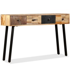 Mesa consola teca reciclada maciça 120x30x76 cm