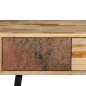 Mesa consola teca reciclada maciça 120x30x76 cm