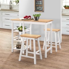 Conjunto de bar 3 pcs MDF branco