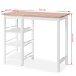 Conjunto de bar 3 pcs MDF branco