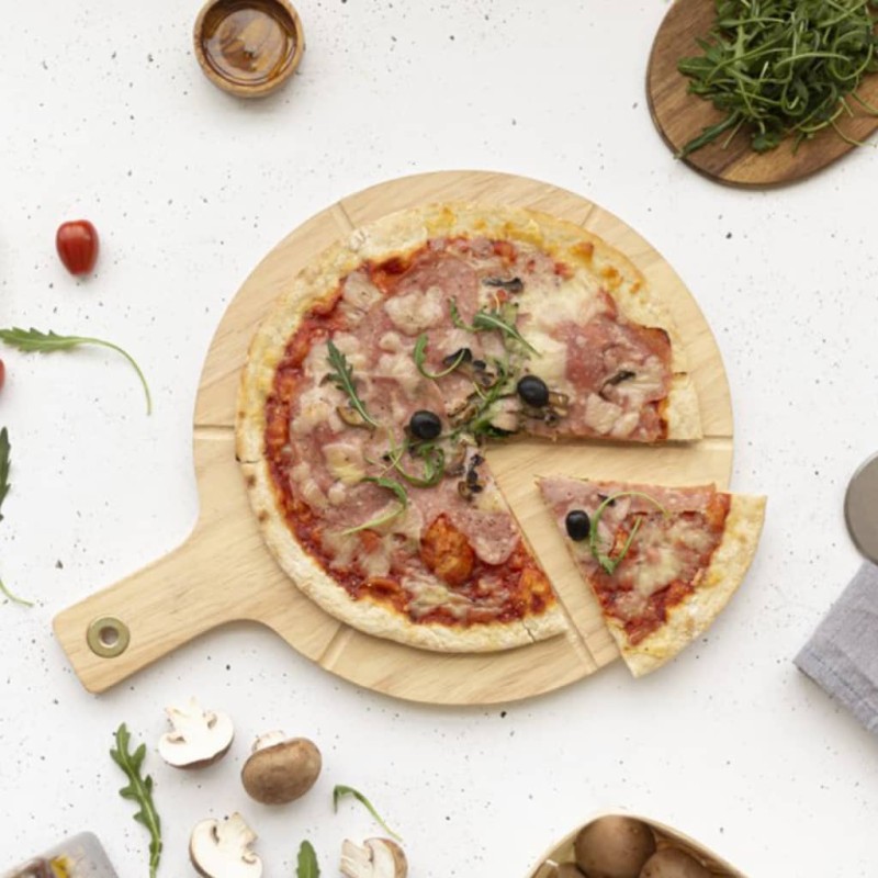 Livoo Conjunto de cortar pizza 30 cm madeira-Tábuas de corte para cozinha-Home Retail