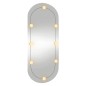 Espelho de parede oval com luzes LED 40x90 cm vidro