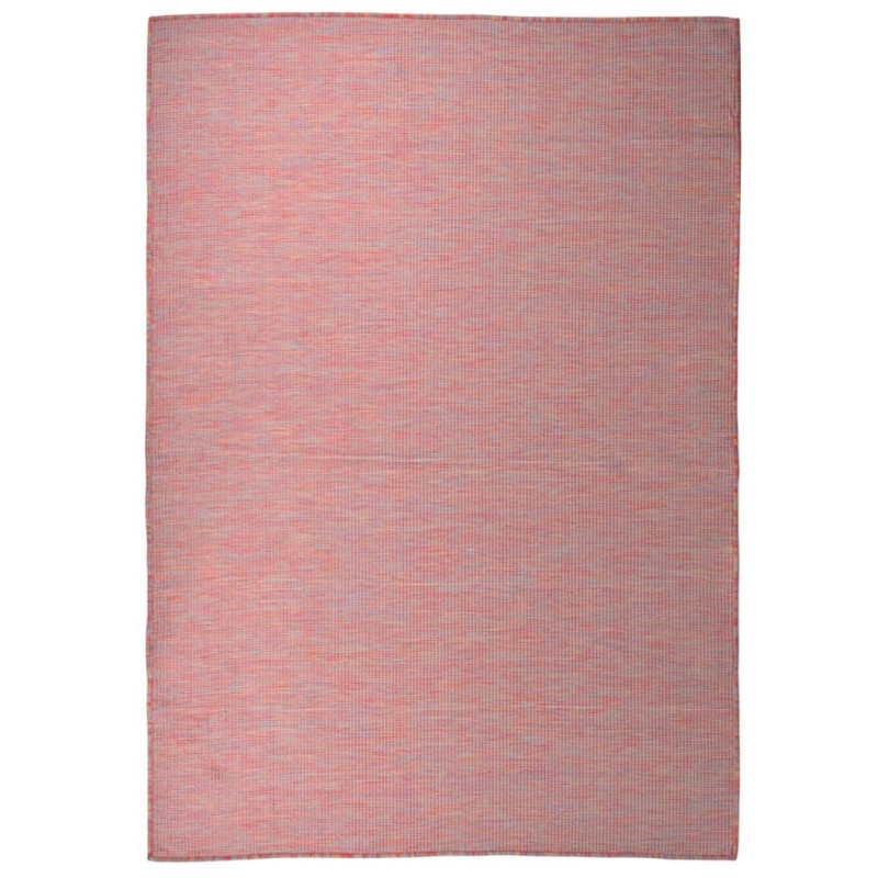 Tapete de tecido plano para exterior 160x230 cm vermelho-Tapetes-Home Retail