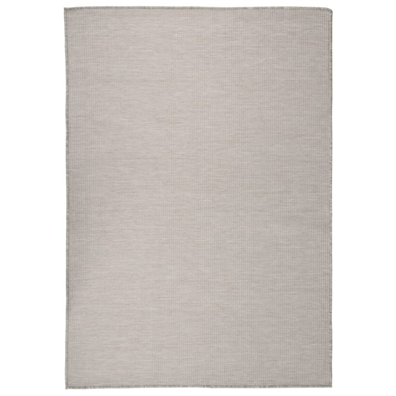 Tapete de tecido plano p/ exterior 140x200 cm cinza-acastanhado-Tapetes-Home Retail