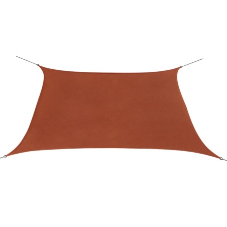 Guarda-sol tecido Oxford quadrangular 3,6x3,6 m terracota