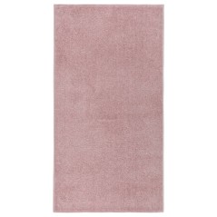 Tapete de pelo curto 80x150 cm rosa