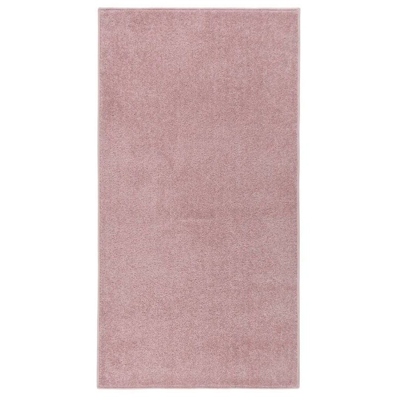 Tapete de pelo curto 80x150 cm rosa-Tapetes-Home Retail