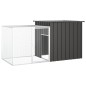 Gaiola p/ coelhos 200x91x100 cm aço galvanizado antracite