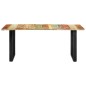 Mesa de jantar 180x90x76 cm madeira recuperada maciça