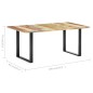 Mesa de jantar 180x90x76 cm madeira recuperada maciça