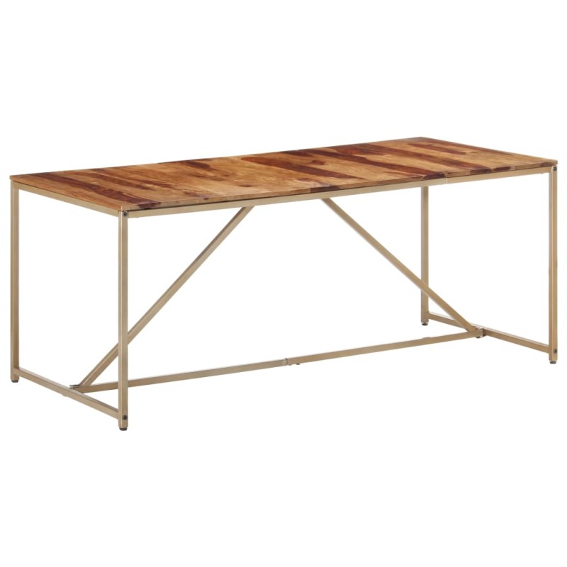 Mesa de jantar 180x90x76 cm madeira de sheesham maciça-Mesas de cozinha e de sala de jantar-Home Retail