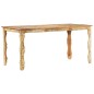 Mesa de jantar 160x80x76 cm madeira recuperada maciça