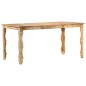 Mesa de jantar 160x80x76 cm madeira recuperada maciça