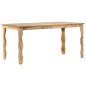 Mesa de jantar 160x80x76 cm madeira recuperada maciça