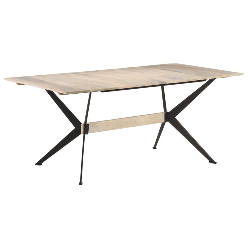 Mesa de jantar 180x90x76 cm madeira de mangueira maciça-Mesas de cozinha e de sala de jantar-Home Retail