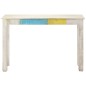 Mesa consola 115x35x77 cm madeira de mangueira áspera branco