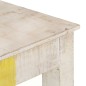 Mesa consola 115x35x77 cm madeira de mangueira áspera branco