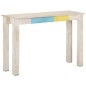 Mesa consola 115x35x77 cm madeira de mangueira áspera branco