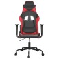 Cadeira gaming couro artificial preto e vermelho