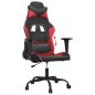 Cadeira gaming couro artificial preto e vermelho