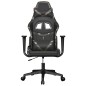 Cadeira gaming couro artificial preto e camuflado