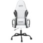 Cadeira gaming couro artificial branco e preto