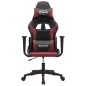 Cadeira gaming couro artificial preto e vermelho tinto