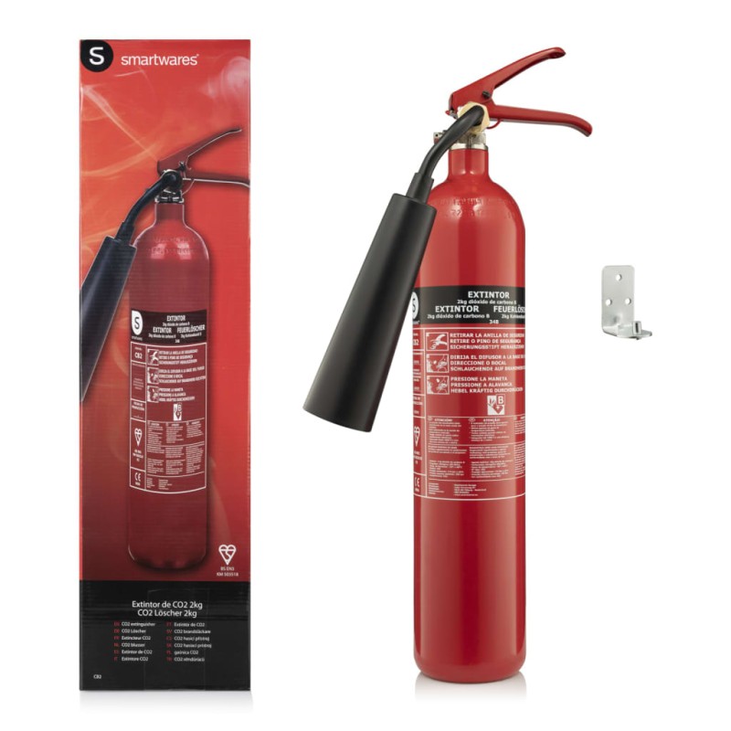 Smartwares Extintor de incêndio CO2 FEX-15621 2 kg-Extintores de incêndio-Home Retail