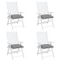 Almofadões de cadeira 4 pcs 40x40x7 cm tecido oxford cinza