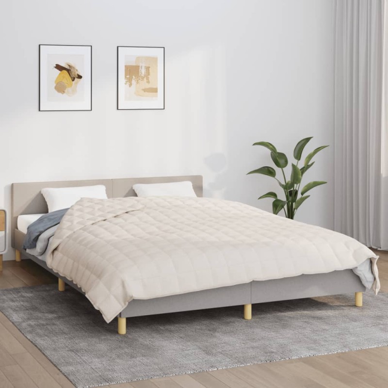 Manta pesada 11 kg 220x240 cm tecido creme-claro-Cobertores-Home Retail