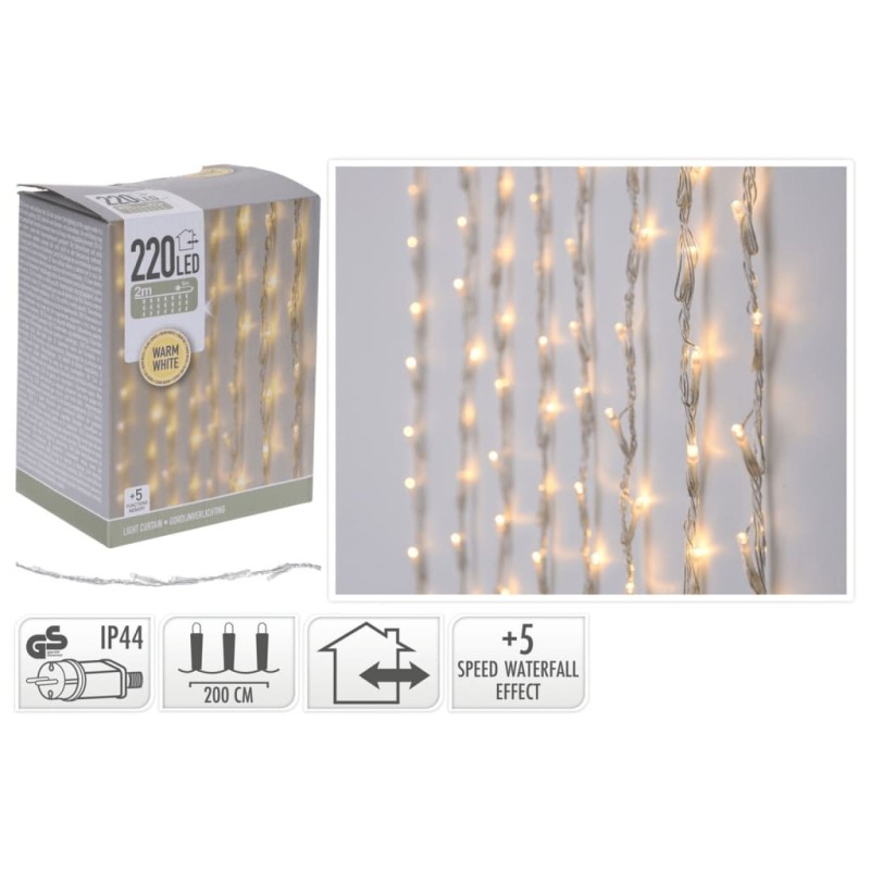 Ambiance Cortina de iluminação com 220 luzes LED-Luzes de Natal-Home Retail