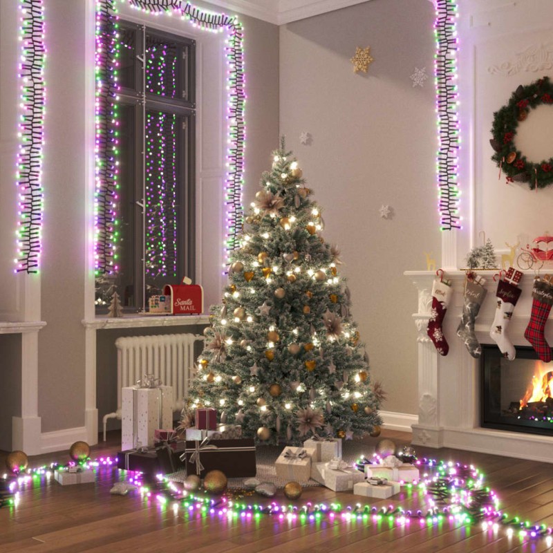 Cordão luzes agrupadas 400 luzes LED 7,4 m PVC pastel multicor-Luzes de Natal-Home Retail