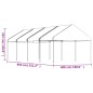 Gazebo com telhado 8,92x4,08x3,22 m polietileno branco