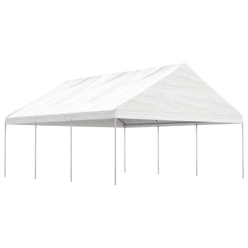 Gazebo com telhado 6,69x5,88x3,75 m polietileno branco-Toldos e gazebos-Home Retail