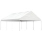 Gazebo com telhado 6,69x5,88x3,75 m polietileno branco