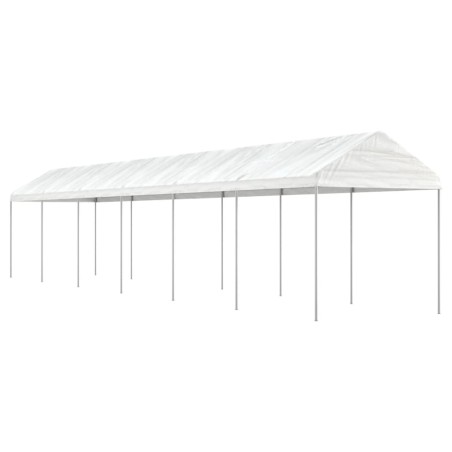 Gazebo com telhado 13,38x2,28x2,69 m polietileno branco