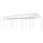 Gazebo com telhado 13,38x2,28x2,69 m polietileno branco