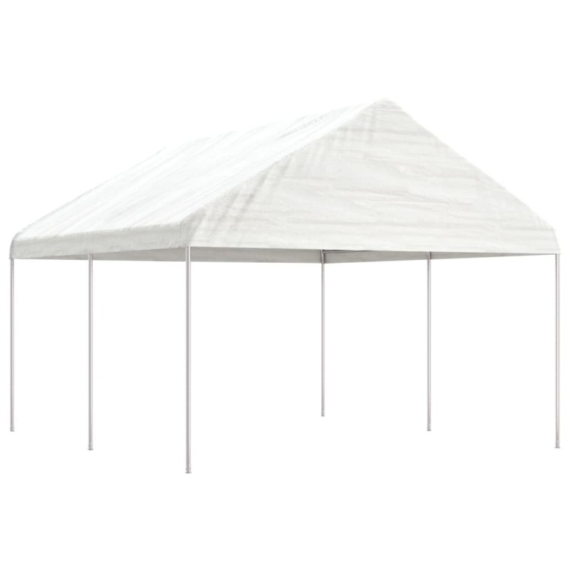 Gazebo com telhado 4,46x4,08x3,22 m polietileno branco-Toldos e gazebos-Home Retail