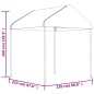 Gazebo com telhado 13,38x2,28x2,69 m polietileno branco