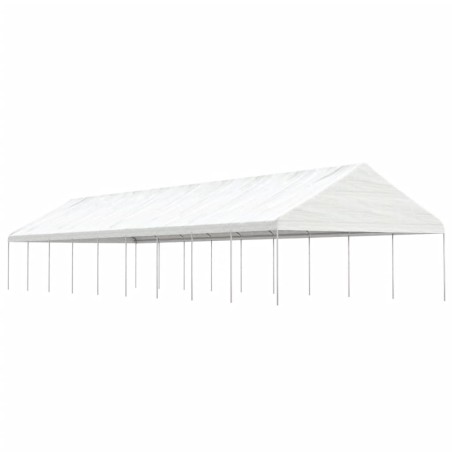 Gazebo com telhado 20,07x5,88x3,75 m polietileno branco