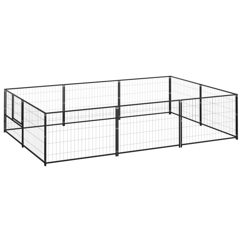 Canil para cães 6 m² aço preto-Canis-Home Retail